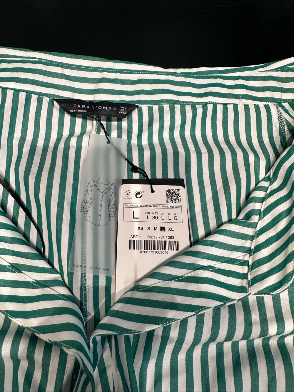 Zara Woman striped shirt NWT 7621/731/063
